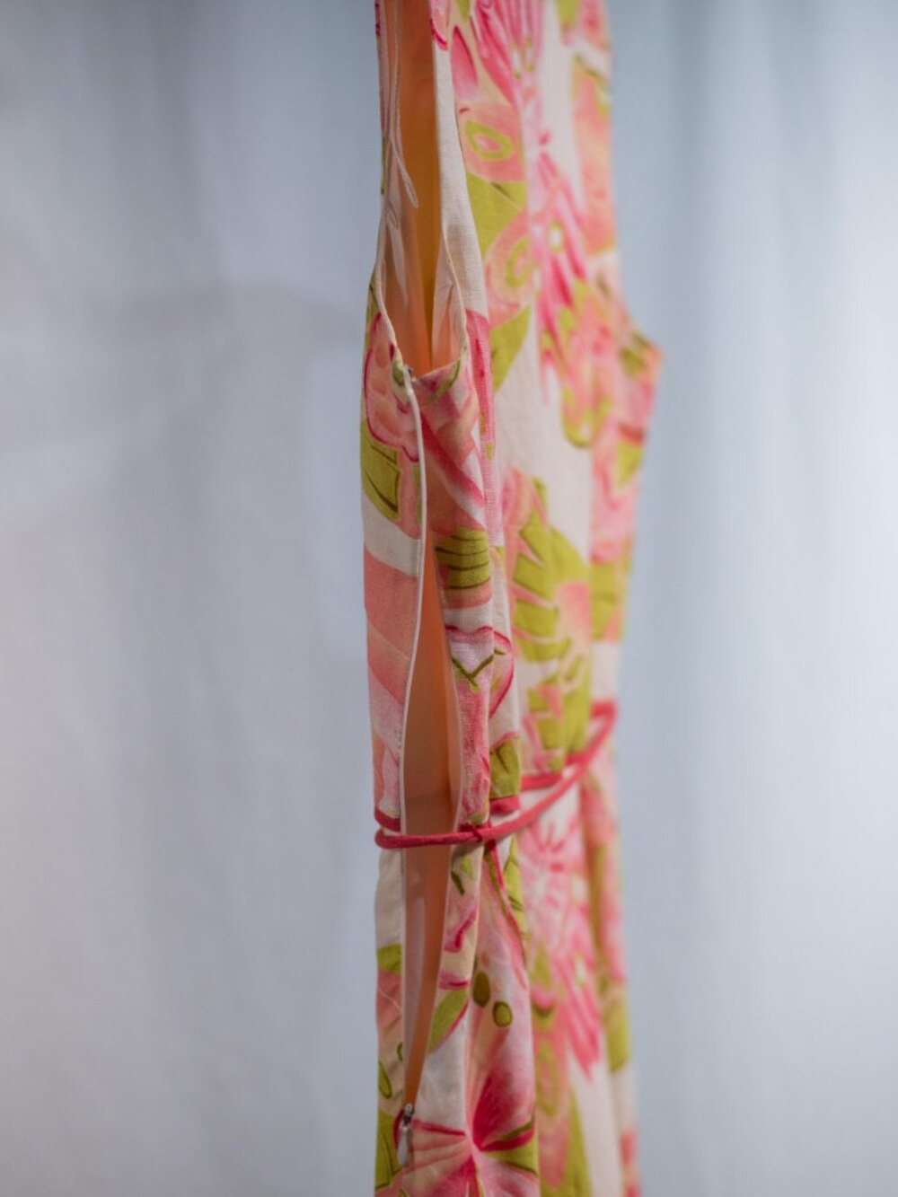 Adrianna Papell Linen Blend Butterfly Cocktail Midi Dress - Picture 7 of 7